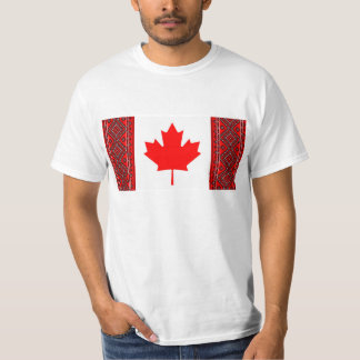 Kanada-Flagge mit Rot/BlackUkrainian Querstich T-Shirt