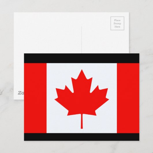 Kanada-Flagge Postkarte (Vorne/Hinten)