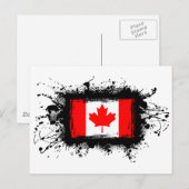 Kanada-Flagge Postkarte (Vorne/Hinten)
