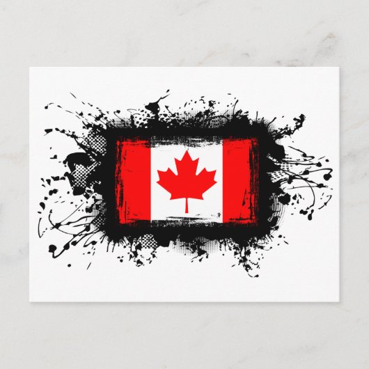 Kanada-Flagge Postkarte (Vorderseite)