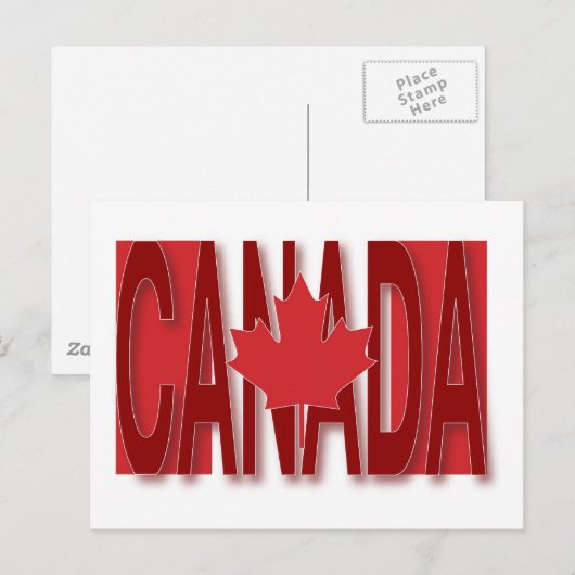 Kanada-Flagge Postkarte (Vorne/Hinten)