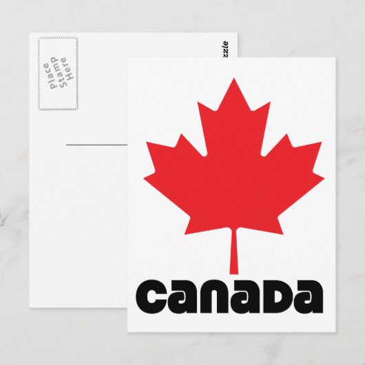 Kanada-Flagge Postkarte (Vorne/Hinten)