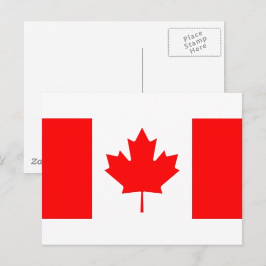 Kanada-Flagge Postkarte (Vorne/Hinten)