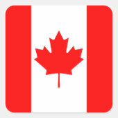 Kanada-Flagge Quadratischer Aufkleber (Vorderseite)