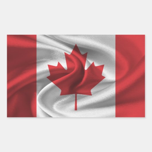 Kanada-Flagge Rechteckiger Aufkleber (Vorderseite)