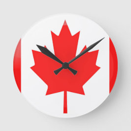 Kanada-Flagge Runde Wanduhr