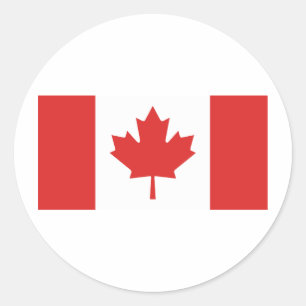 Kanada-Flagge Runder Aufkleber