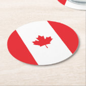 Kanada-Flagge Runder Pappuntersetzer (Angewinkelt)