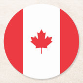 Kanada-Flagge Runder Pappuntersetzer (Vorderseite)