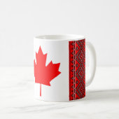 Kanada-Flagge + Ukrainische Querstich-Tasse Kaffeetasse (VorderseiteRechts)