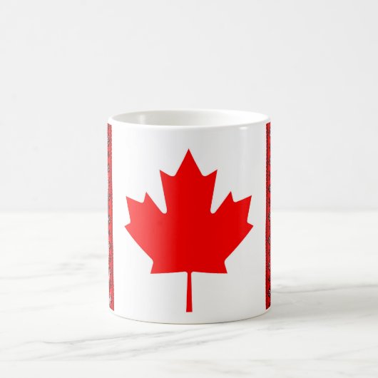 Kanada-Flagge + Ukrainische Querstich-Tasse Kaffeetasse (Mittel)