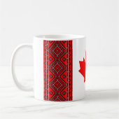Kanada-Flagge + Ukrainische Querstich-Tasse Kaffeetasse (Links)