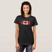 Kanada-Flagge Urlaubs-Souvenir Kanadisch Nordameri T-Shirt (Vorne ganz)