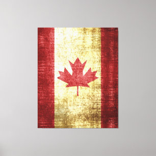 Kanada-Flagge Vintag Leinwanddruck