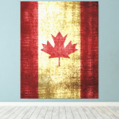 Kanada-Flagge Vintag Leinwanddruck (Insitu (Holzboden))