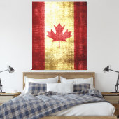 Kanada-Flagge Vintag Leinwanddruck (Insitu (Schlafzimmer))
