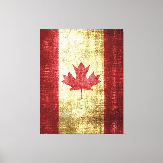 Kanada-Flagge Vintag Leinwanddruck (Vorderseite)