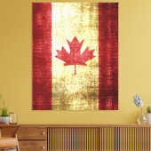 Kanada-Flagge Vintag Leinwanddruck (Insitu (Wohnzimmer))