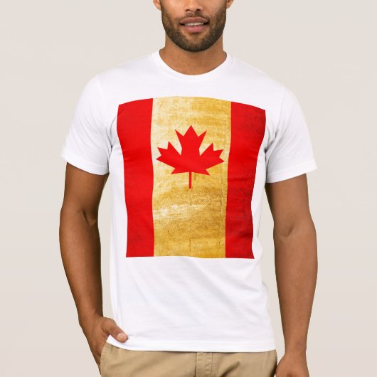 Kanada-Flagge Vintag T-Shirt (Vorderseite)