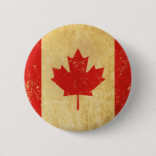 Kanada-Flagge Vintage-Design-Button Button