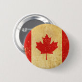 Kanada-Flagge Vintage-Design-Button Button (Vorne & Hinten)