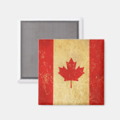 Kanada-Flagge Vintage-Design Magnet (Vorderseite/Rückseite)