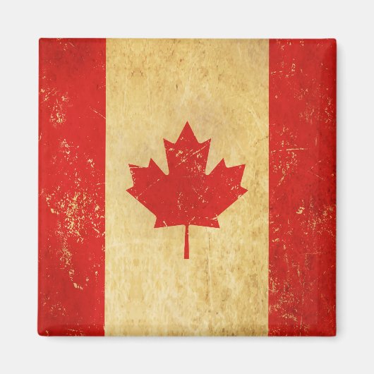 Kanada-Flagge Vintage-Design Magnet (Vorne)