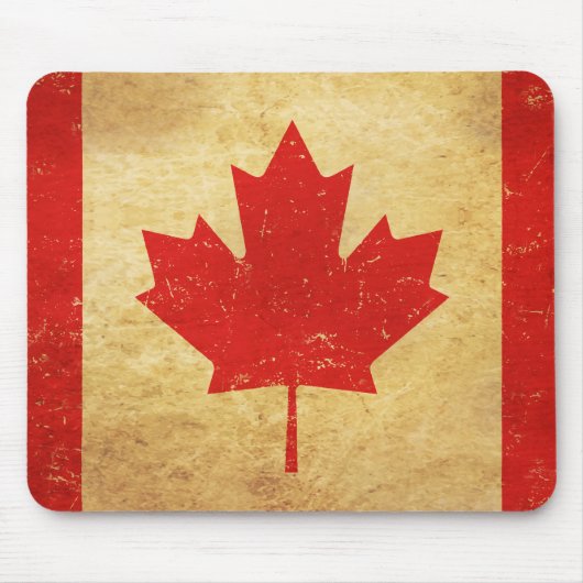 Kanada-Flagge Vintage-Design Mousepad (Vorne)
