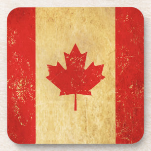 Kanada-Flagge Vintage-Design-Unterlage Getränkeuntersetzer