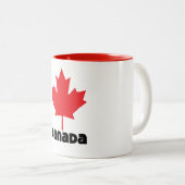 Kanada-Flagge Zweifarbige Tasse (VorderseiteRechts)