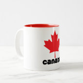 Kanada-Flagge Zweifarbige Tasse (Vorderseite Links)