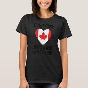 Kanada Flaggen Alle Lieben Ein Nizza Kanadischer J T-Shirt