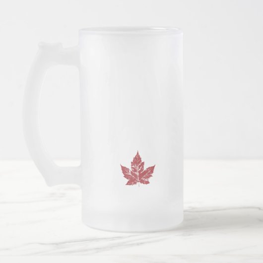 Kanada-Flaggen-Andenken-Bier-Glas-Kanada-Tasse Mattglas Bierglas (Links)