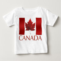Kanada-Flaggen-Baby-T - Shirt-Kanada-Baby-T -