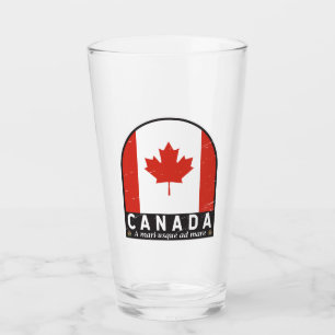 Kanada-Flaggen-Emblem abgenutzt Vintage Glas