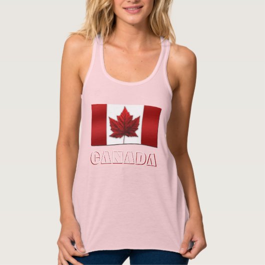 Kanada Flaggen Frauentank Top Canada Souvenir Tops (Vorderseite)