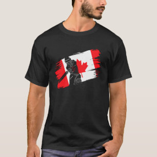 Kanada Flaggen Kanada Cricket Fan Spieler Coach Um T-Shirt