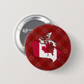 Kanada-Flaggen-Karte Größengleich Button (Vorne & Hinten)