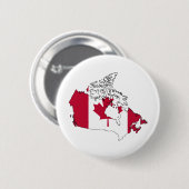 Kanada-Flaggen-Karte Größengleich Button (Vorne & Hinten)