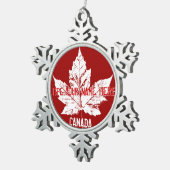 Kanada-Flaggen-Verzierungs-personalisierte Schneeflocken Zinn-Ornament (Rechts)