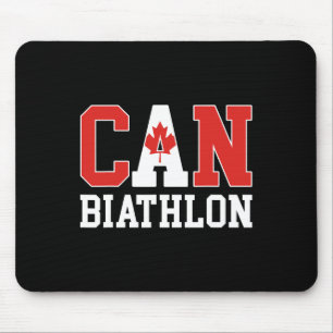 Kanada Flaggenbiathlonist - Canadian Can Biathlon Mousepad