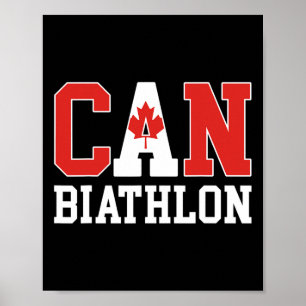 Kanada Flaggenbiathlonist - Canadian Can Biathlon Poster