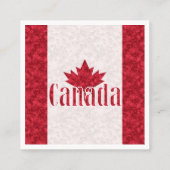 Kanada, Flaggenduschvorhang Quadratische Visitenkarte (Rückseite)