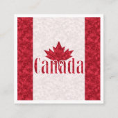Kanada, Flaggenduschvorhang Quadratische Visitenkarte (Vorderseite)