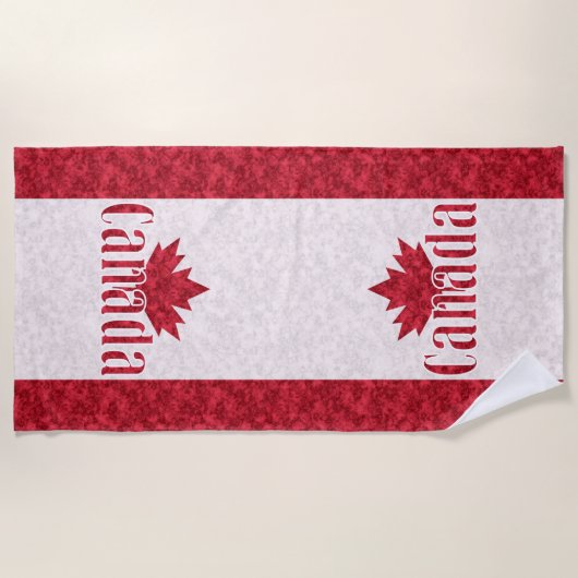 Kanada, Flaggenduschvorhang Strandtuch (Vorderseite)