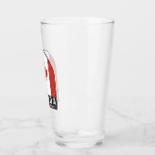 Kanada-Flaggenemblem gestört Vintag Glas (Links)