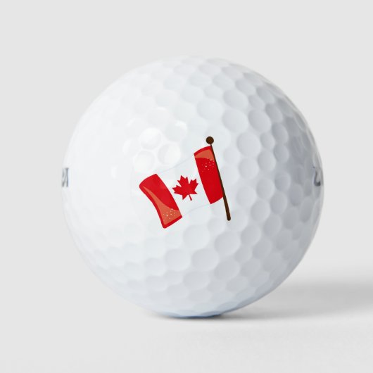 Kanada Flaggenkanadin Golfball (Vorderseite)