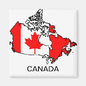 Kanada-Flaggenkarte Magnet (Vorne)