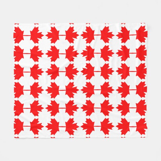 Kanada-Flaggenmuster Fleecedecke (Vorderseite (Horizontal))