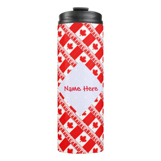 Kanada Fliesenflagge Personalisiert Thermosbecher (Vorderseite)